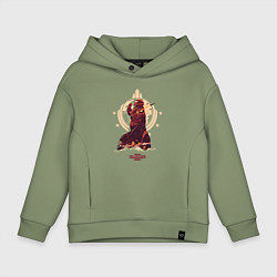 Толстовка оверсайз детская Helldivers 2: Paratroopers Symbol, цвет: авокадо