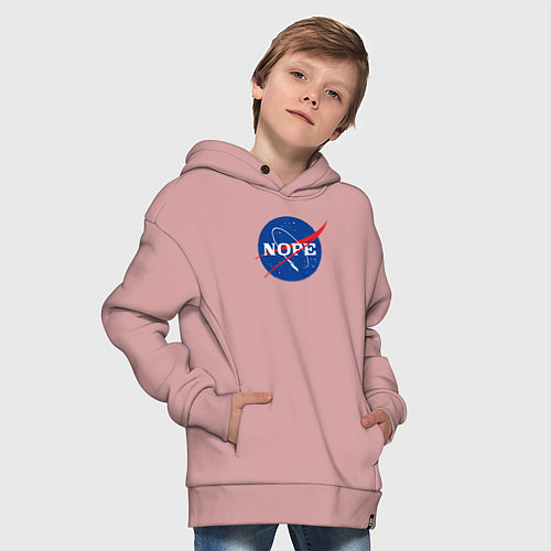 Детское худи оверсайз Nope NASA / Пыльно-розовый – фото 4