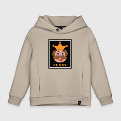Детское худи оверсайз Веселый король смайликов - Funny king emoji
