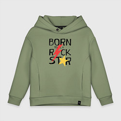 Детское худи оверсайз Рождён быть рок звездой
