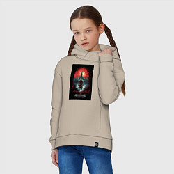 Толстовка оверсайз детская Assassins creed загадочный город, цвет: миндальный — фото 2