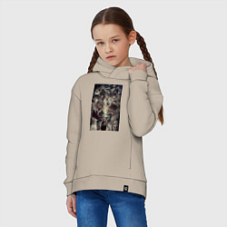Толстовка оверсайз детская Магическая битва Мэгуми Фусигуро Сукуна, цвет: миндальный — фото 2