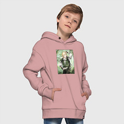 Толстовка оверсайз детская Кавех Геншин, цвет: пыльно-розовый — фото 2