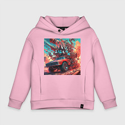 Толстовка оверсайз детская M Truck 2124, цвет: светло-розовый
