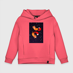 Детское худи оверсайз Лисы в невесомости