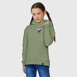 Толстовка оверсайз детская Im Russian - motto, цвет: авокадо — фото 2