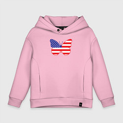 Детское худи оверсайз Американская бабочка