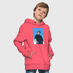 Толстовка оверсайз детская Сугуру Гэто, цвет: коралловый — фото 2