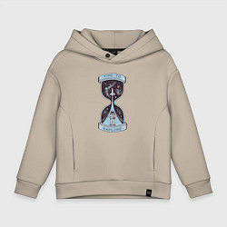 Толстовка оверсайз детская Время исследовать, цвет: миндальный