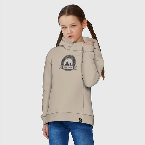 Детское худи оверсайз United States New York / Миндальный – фото 3