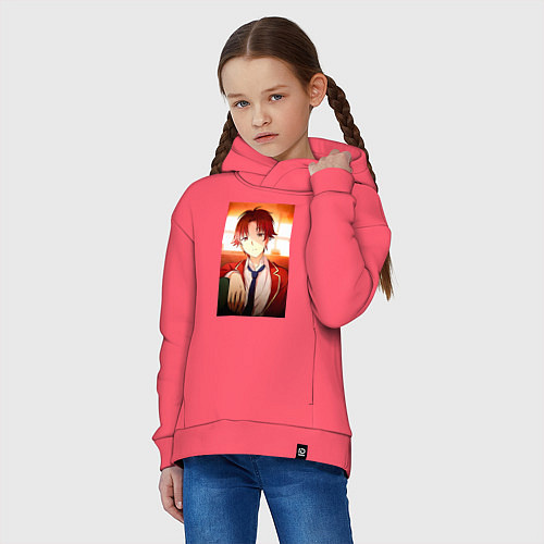 Детское худи оверсайз Киётака Аянокоджи / Коралловый – фото 3