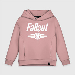 Толстовка оверсайз детская Fallout - vault 33, цвет: пыльно-розовый