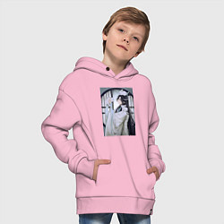 Толстовка оверсайз детская Ванцзи Лань кролики, цвет: светло-розовый — фото 2