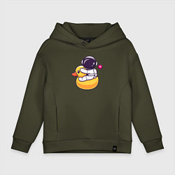 Детское худи оверсайз Космонавт и утёнок