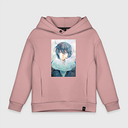 Толстовка оверсайз детская Ванитас, цвет: пыльно-розовый