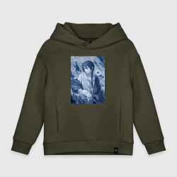 Толстовка оверсайз детская Ванитас врач, цвет: хаки