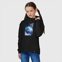 Толстовка оверсайз детская Космокит, цвет: черный — фото 2