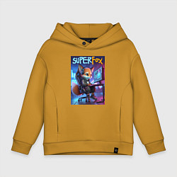 Детское худи оверсайз Super fox gamer - ai art fantasy