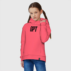 Толстовка оверсайз детская GPT, цвет: коралловый — фото 2