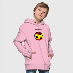 Толстовка оверсайз детская Football Spain, цвет: светло-розовый — фото 2