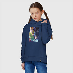 Толстовка оверсайз детская Монолог фармацевта Маомао Жэньши, цвет: тёмно-синий — фото 2