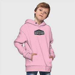 Толстовка оверсайз детская США - Лос-Анджелес, цвет: светло-розовый — фото 2