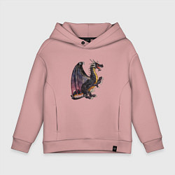 Толстовка оверсайз детская HOMM3 Black Dragon, цвет: пыльно-розовый