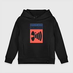 Толстовка оверсайз детская Depeche Mode - Music for the masses merch, цвет: черный