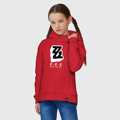 Детское худи оверсайз Zenless zone zero лого / Красный – фото 3