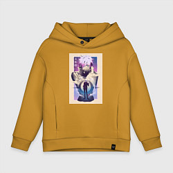 Толстовка оверсайз детская Магическая битва Сатору Годзё расширение территори, цвет: горчичный