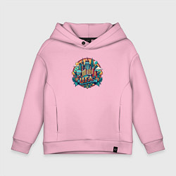 Толстовка оверсайз детская Город Уфа, цвет: светло-розовый