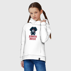 Толстовка оверсайз детская Пиратская музыка, цвет: белый — фото 2