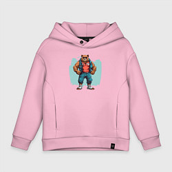 Детское худи оверсайз Медведь на стиле