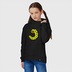 Толстовка оверсайз детская Вилли, цвет: черный — фото 2