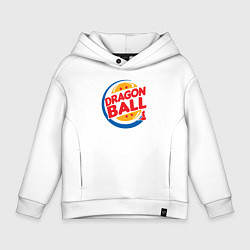 Толстовка оверсайз детская Dragon ball burger, цвет: белый