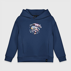 Детское худи оверсайз Медуза не умеет плавать в ночи