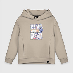 Детское худи оверсайз Ноно-тан Медуза не умеет плавать в ночи