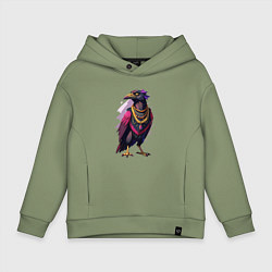 Детское худи оверсайз Ворона увешанная украшениями