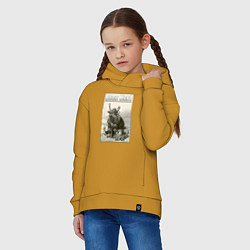 Толстовка оверсайз детская Duck hunt - hunter, цвет: горчичный — фото 2