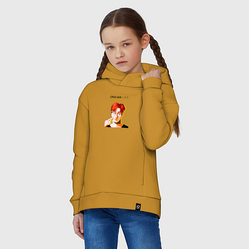 Детское худи оверсайз Choi San Ateez / Горчичный – фото 3