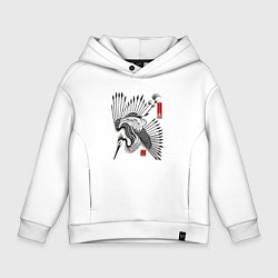 Детское худи оверсайз Традиционный японский журавль