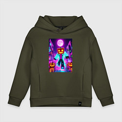 Детское худи оверсайз Neon halloween and Minecraft - collaboration