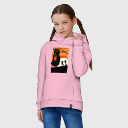 Толстовка оверсайз детская Бокс тренировка, цвет: светло-розовый — фото 2