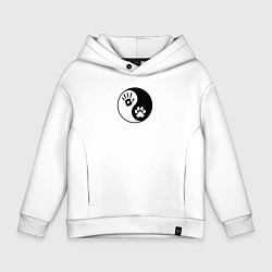 Детское худи оверсайз Инь ян символ квадробика