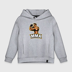 Толстовка оверсайз детская Fighter MMA, цвет: меланж