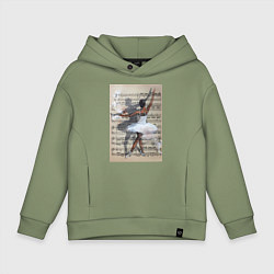 Детское худи оверсайз Балет ноты