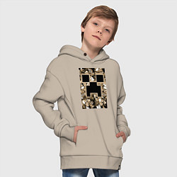 Толстовка оверсайз детская Герои Minecraft, цвет: миндальный — фото 2