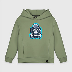 Толстовка оверсайз детская Gamer monkey, цвет: авокадо
