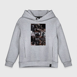 Детское худи оверсайз Конный спорт коллаж