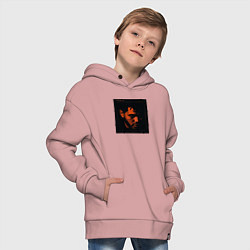 Толстовка оверсайз детская The Weeknd Trilogy, цвет: пыльно-розовый — фото 2